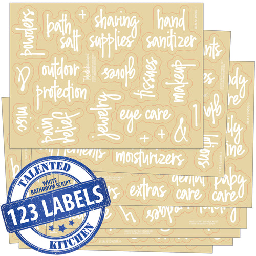 Minimalist Laundry Room Label Set, 144 Labels