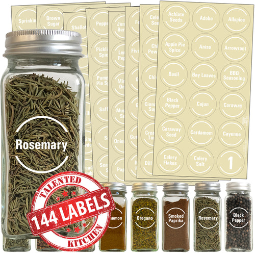 DII 12-Piece Spice Jar Set with Chalkboard Labels