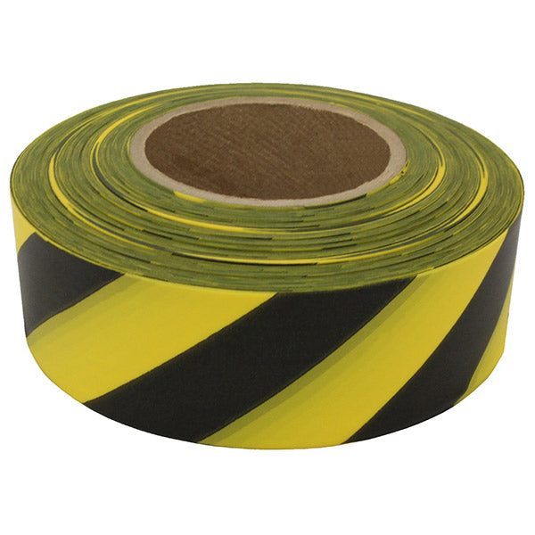 Presco Patterned Roll Flagging, Standard, 1 3/16" x 300', Yellow/Black, 12/Case