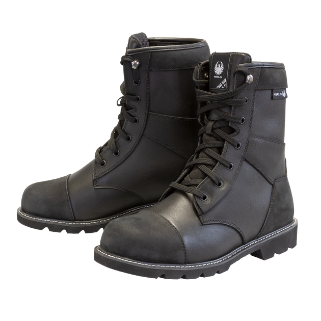 Merlin Bandit Leather D30 Armoured Motorcycle Boots, Black | Shop ...