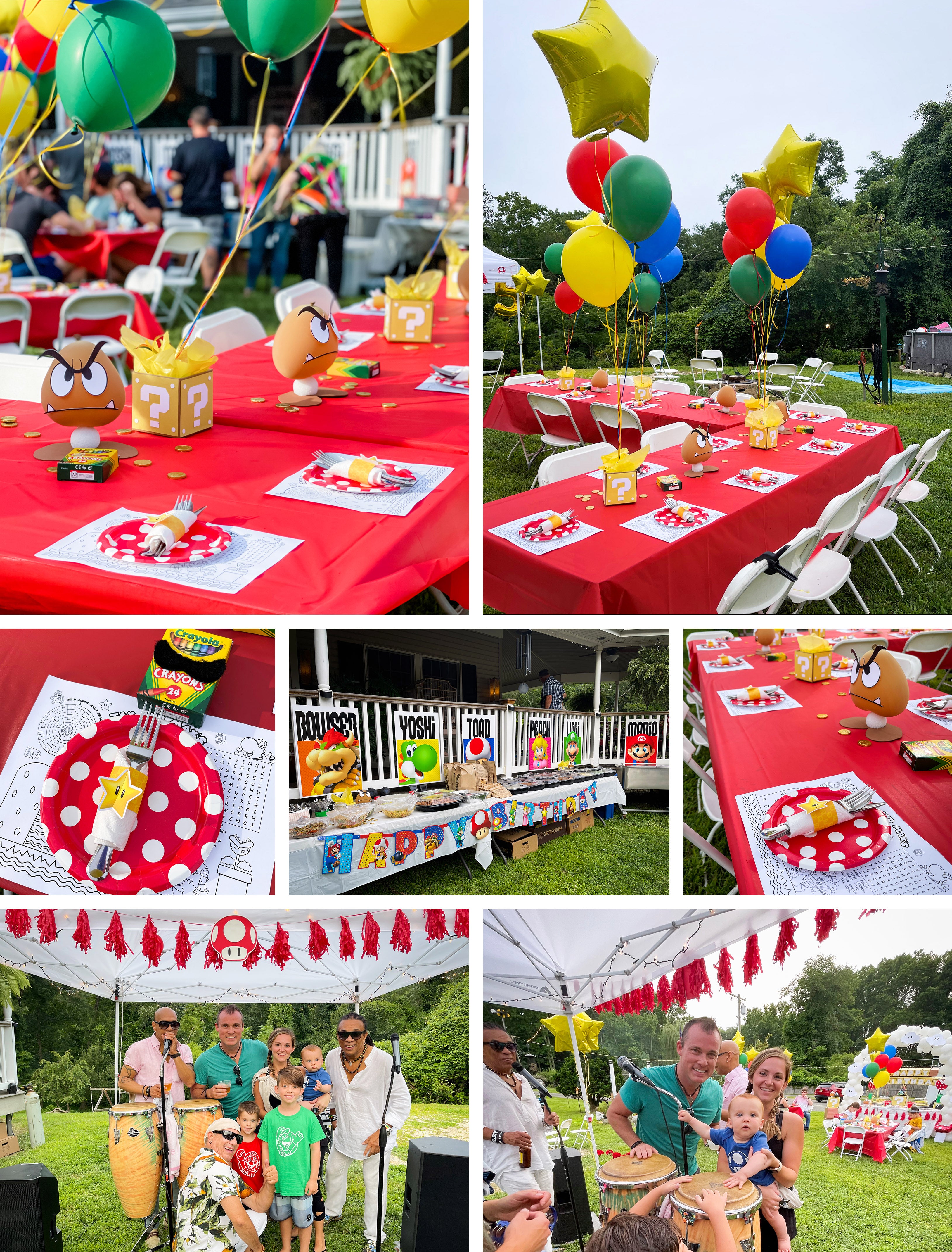 Super Mario Birthday Table Settings