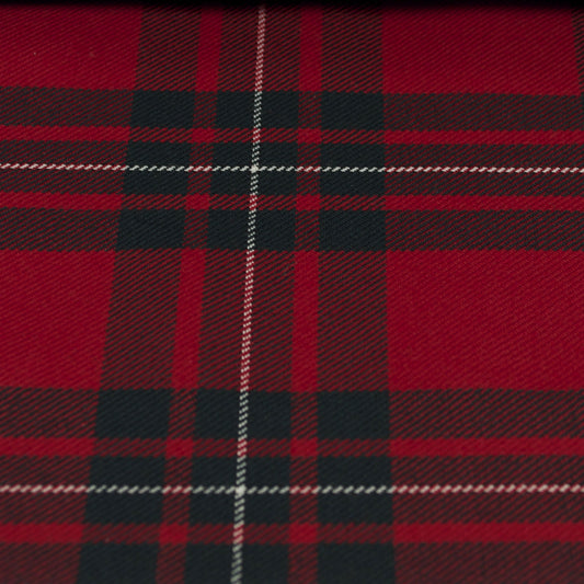 Ross Red Modern Lightweight Tartan Fabric - Burnett's & Struth