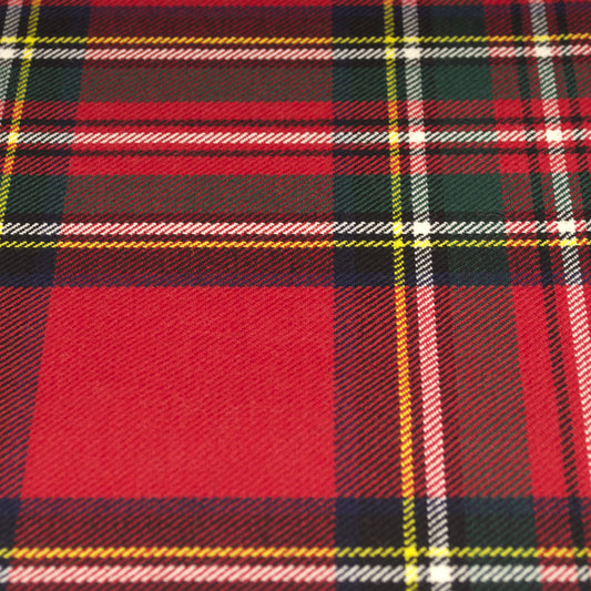 Macpherson of Cluny red Modern Tartan Homespun Wool Blend Tartan Fabric  Machine Washable -  Canada