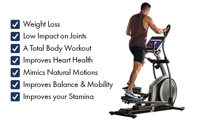 Crosstrainers Action Image with Benefits Highlighted