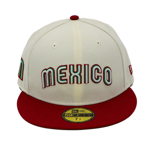 Mexico Sky Blue Pink Two Tone WBC Gray UV New Era 59FIFTY Fitted Hat