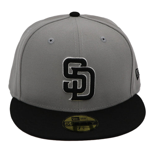 New Era 59FIFTY San Diego Padres Flying Skull Fitted Hat Black White Gold Yellow