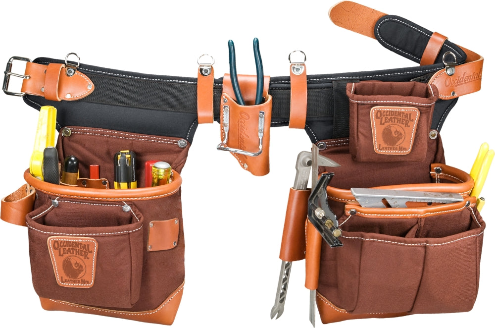 Occidental Leather 9855 Adjust-to-Fit Fat Lip Tool Belt Set Cafe Bundle w/  5055 Stronghold Suspension System (2 Pieces)