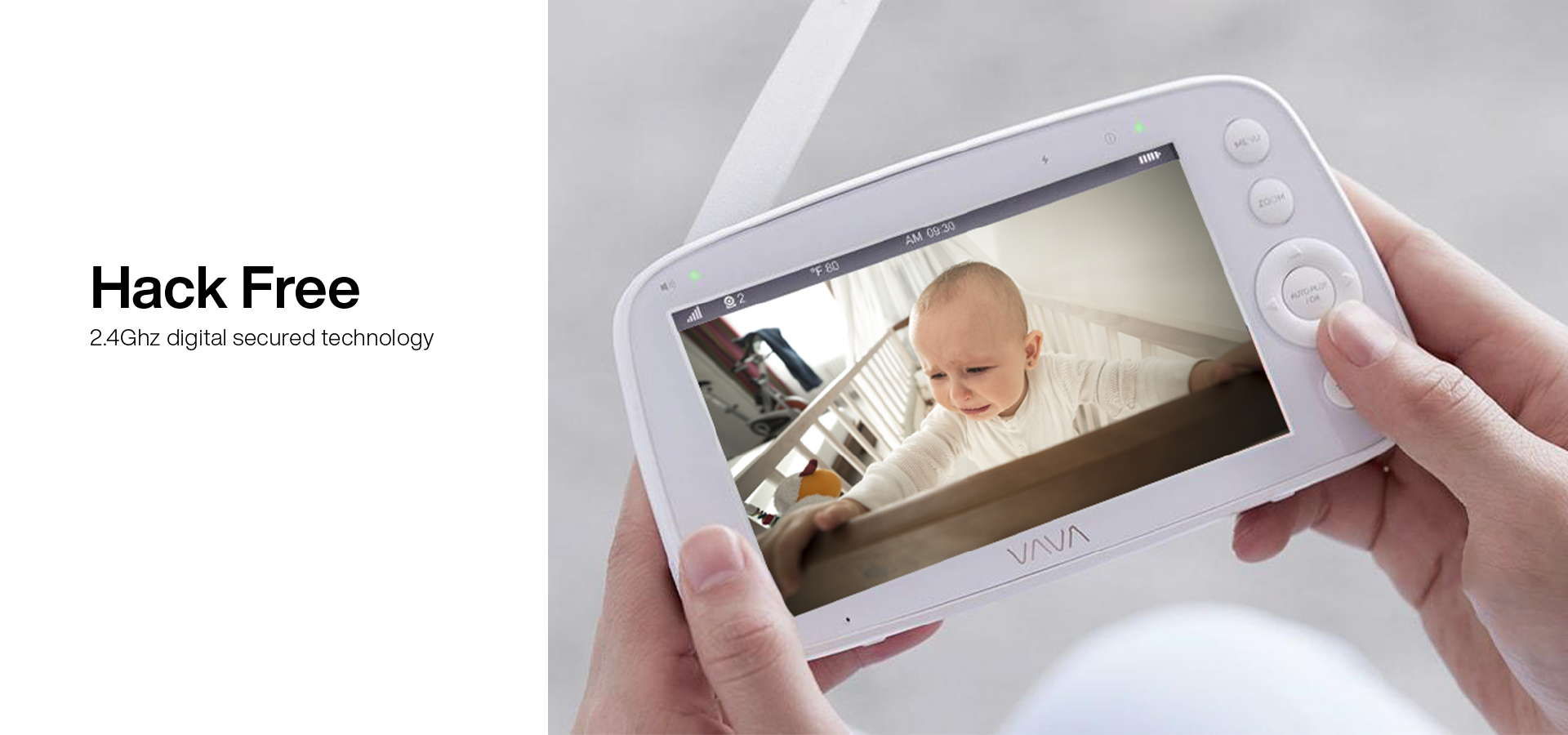vava baby monitor is hach free