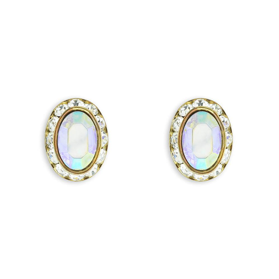 Oval Crystal Stud Earrings – Giavan