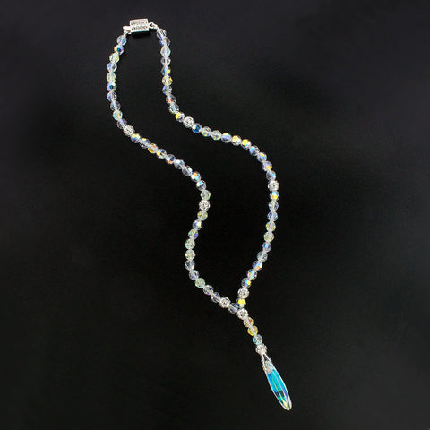 Iridescent Crystal Drop Necklace | Giavan