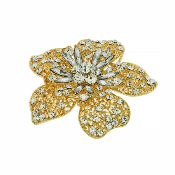Large Flower Pin, Gold – Giavan