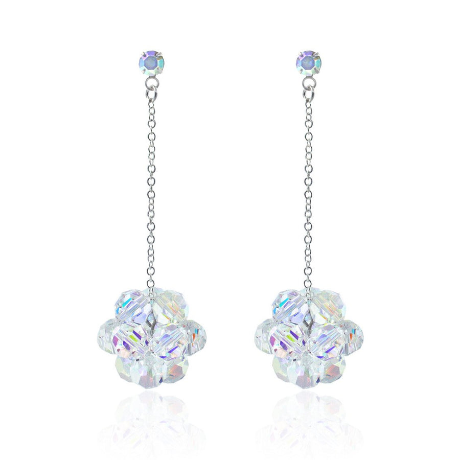 Chain Earrings with Iridescent Clusters – Giavan