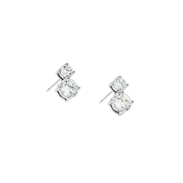 2 Stone CZ Earrings – Giavan