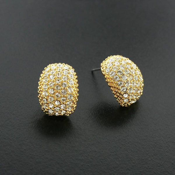 Curved Crystal Pave Earrings – Giavan