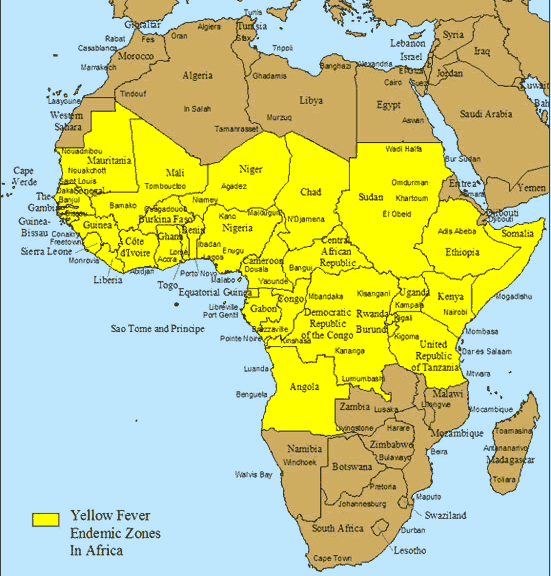 Yellow Fever Distributio in Africa