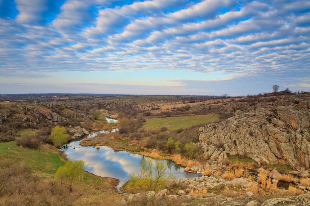 Texas rocky landscape, with beautiful clouds
