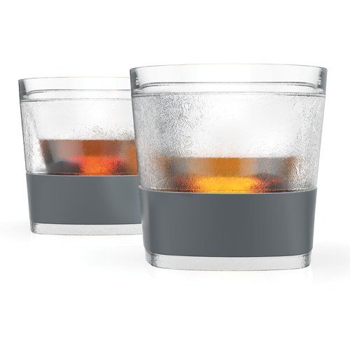 Corkcicle Whiskey Wedge 9oz Sipping Glass w/Silicone Form & Box ACV Etching
