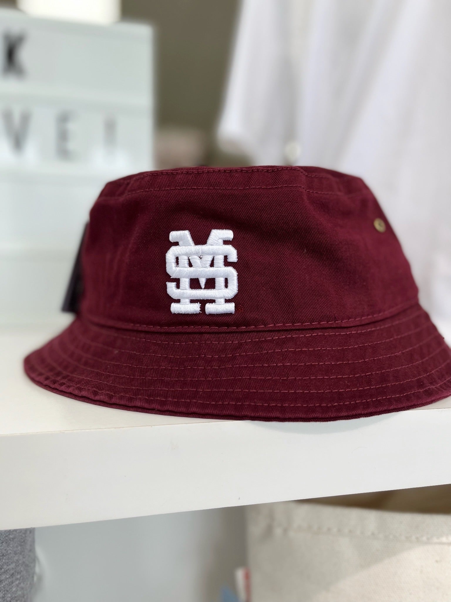 Maroon M Over S Bucket Hat – University Screenprint Inc