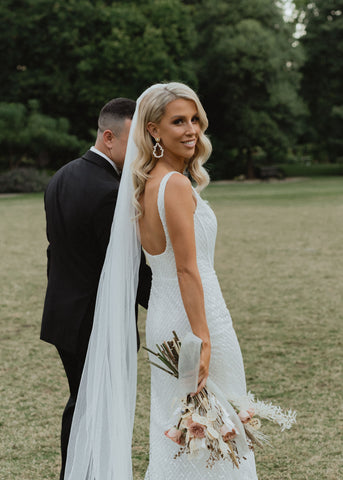 Pearl bridal earrings