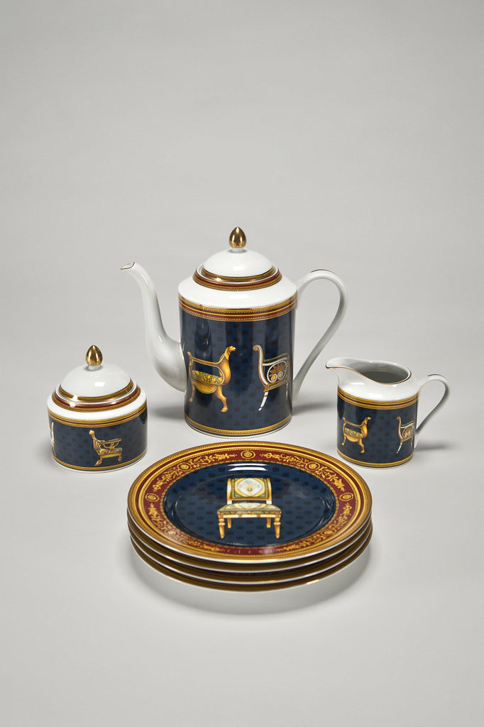 the modern archive - Coffee Set and Dessert Plates with Chairs by Gucci