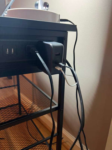 The Wasagun powered end table charge