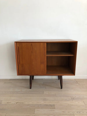 Mid Century Scandinavian Teak Record Cabinet Home Union Nyc