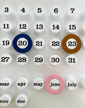 Perpetual Ring-A-Date Wall Calendar by Euroway / Extra Rings