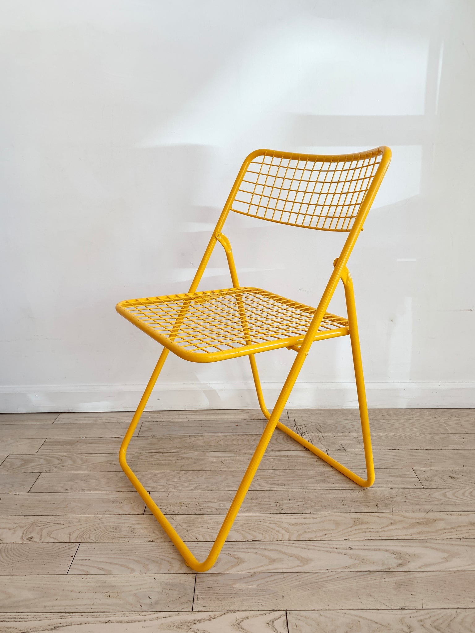 Yellow Metal Folding Chairs Niels Gammelgaard for IKEA, 1979 – Home Union NYC