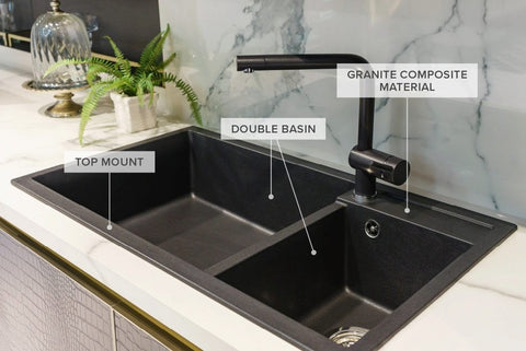 Double Basin Granite Compsite Kitchen Sink