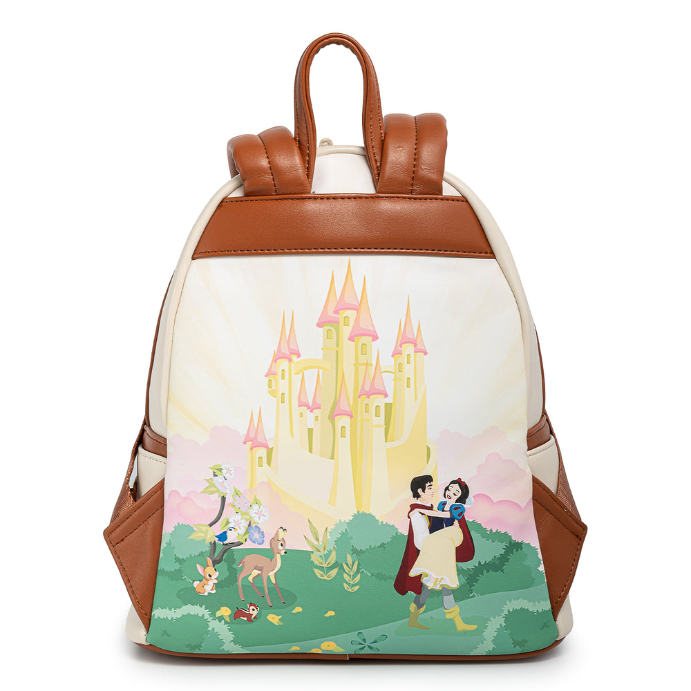 Disney Snow White Castle Mini Backpack Back View without Straps-zoom
