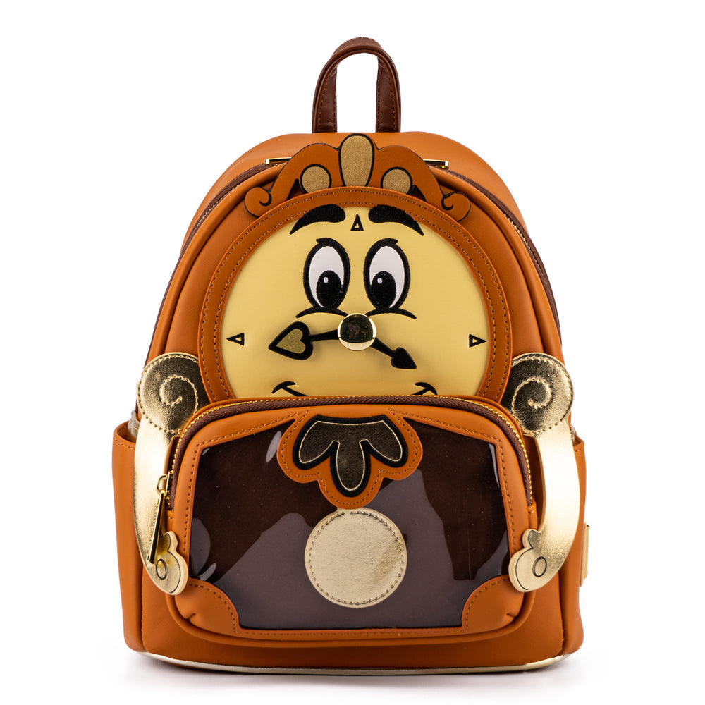 LACC 2021 Virtual Con Exclusive - Disney Beauty and the Beast Cogsworth Cosplay Mini Backpack Front View-zoom