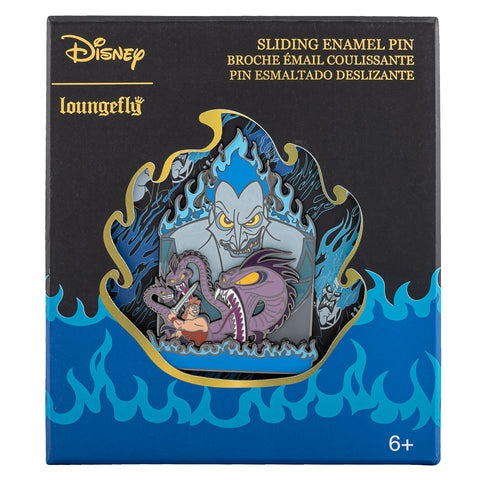 Disney Hercules Hades Collector Box Sliding Enamel Pin Front View in Box