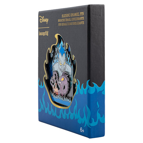 Disney Hercules Hades Collector Box Sliding Enamel Pin Side View in Box