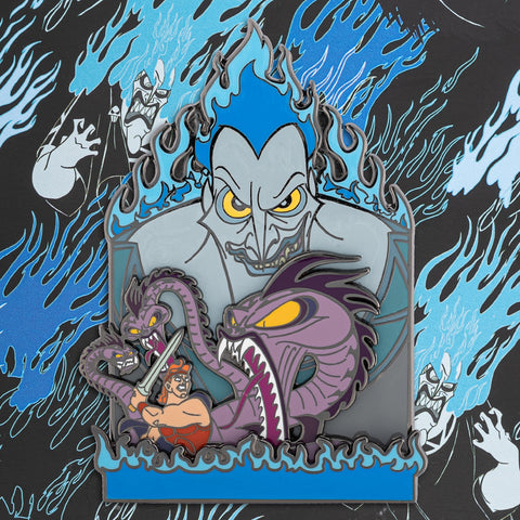 Disney Hercules Hades Collector Box Sliding Enamel Pin Closeup Front View