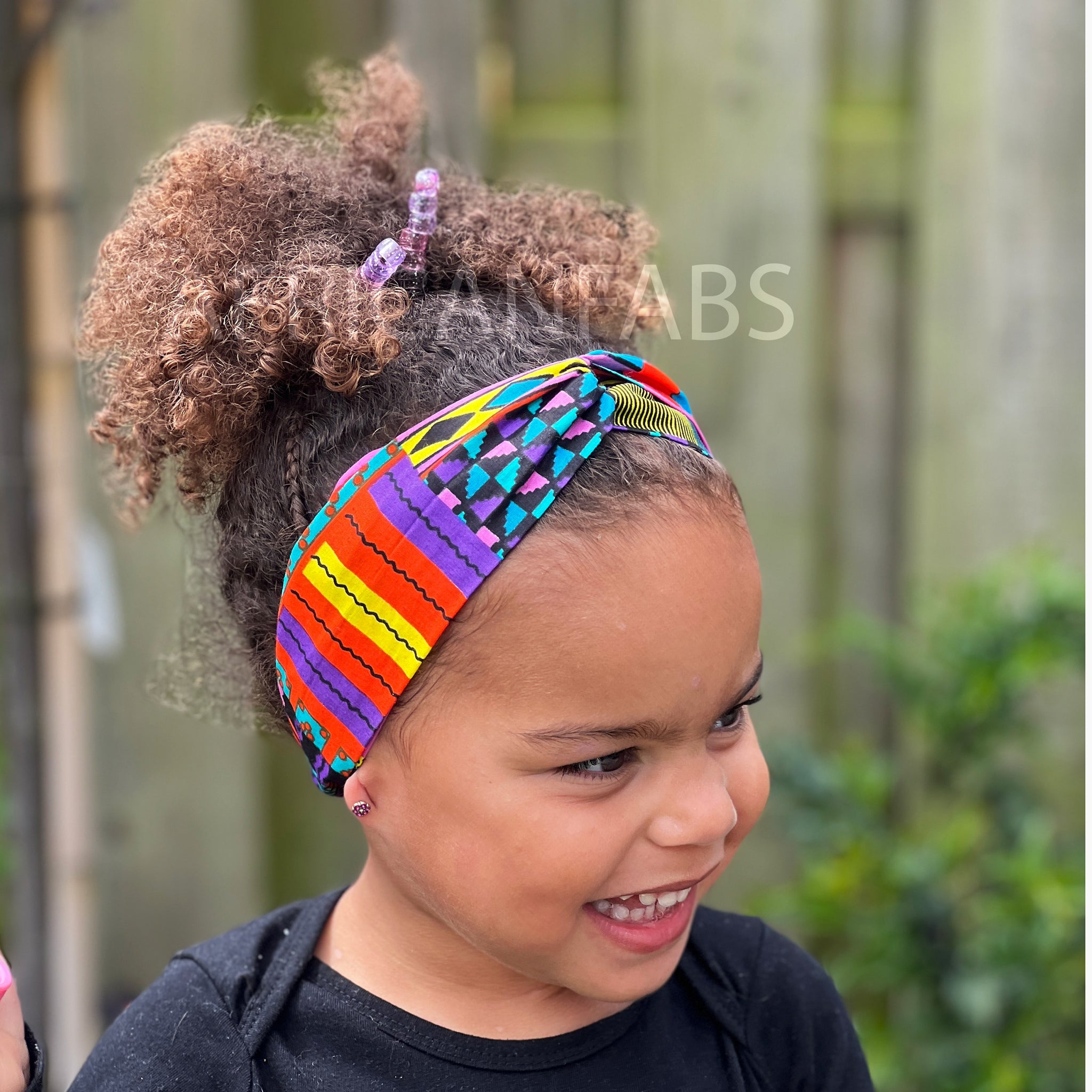 Haarband / Hoofdband voor in Afrikaanse print - Kinderen Mu AfricanFabs.nl