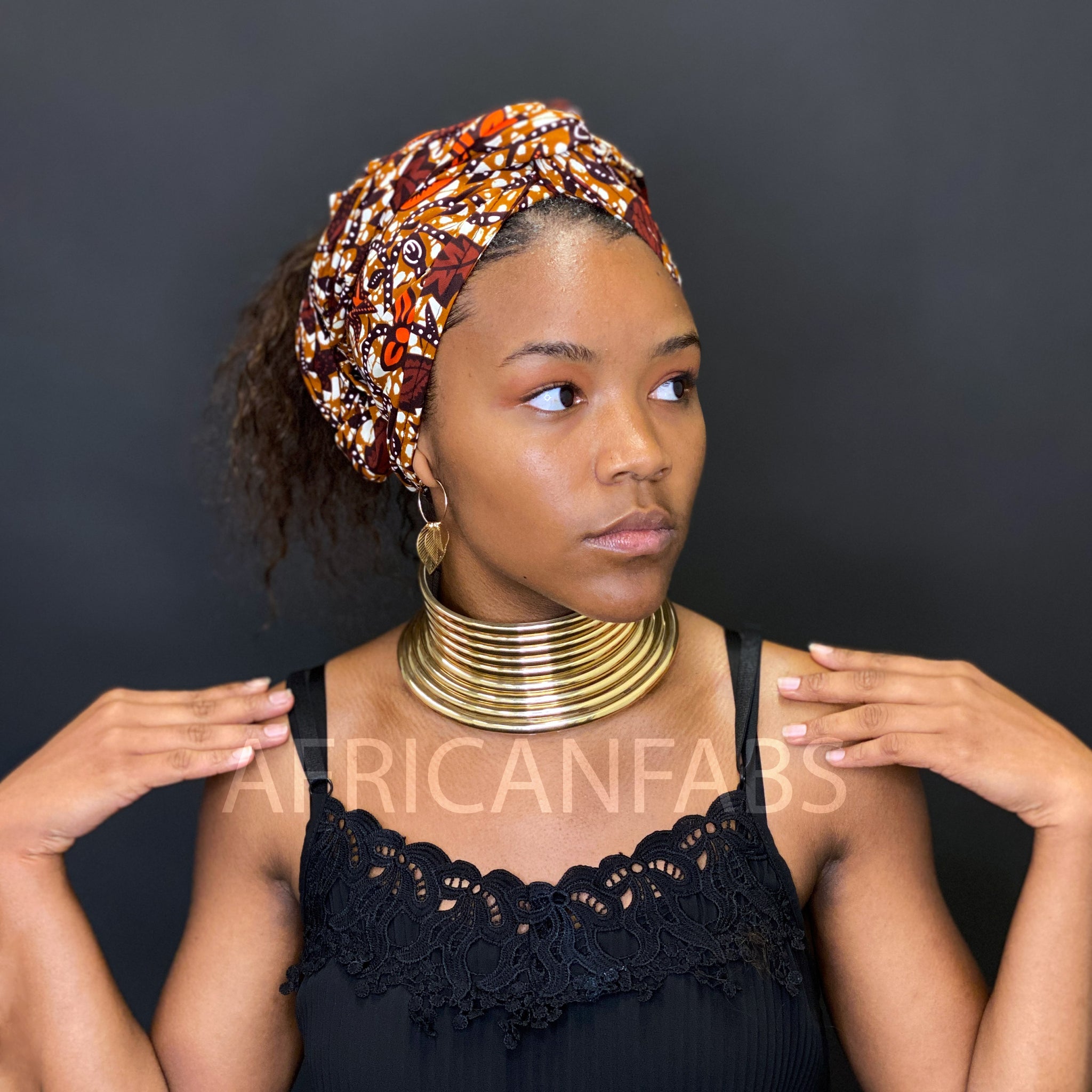 Detector toekomst Stamboom Afrikaanse stijl Choker / Gouden Hoge halsketting – AfricanFabs.nl