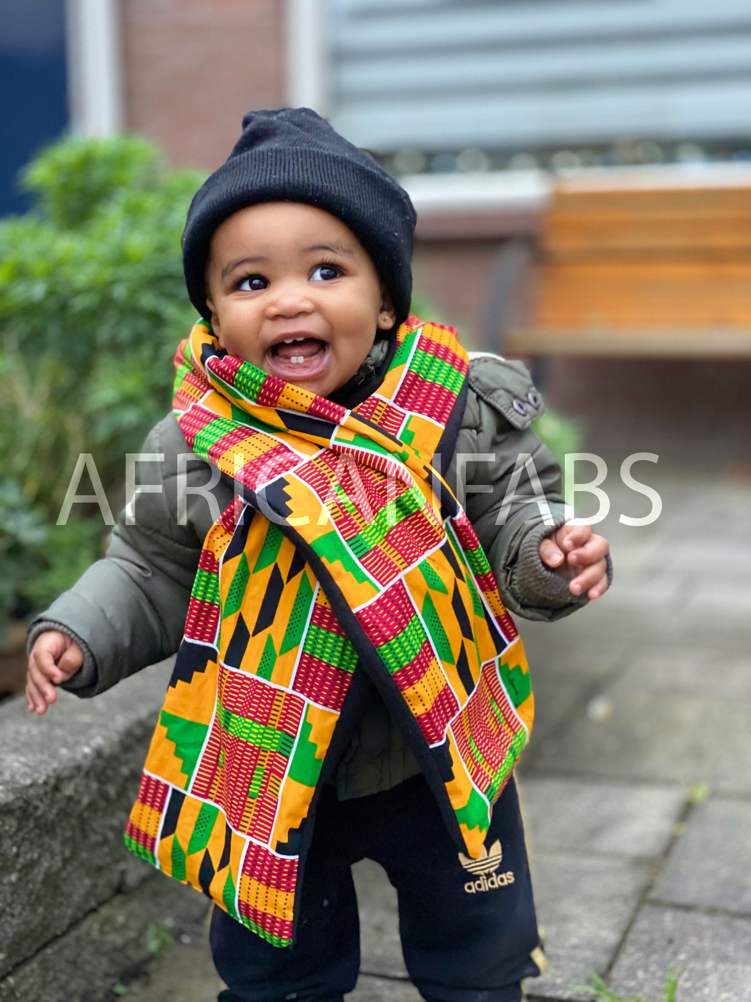 Warme Sjaal voor Kinderen Afrikaanse Unisex - / Groene – AfricanFabs.nl