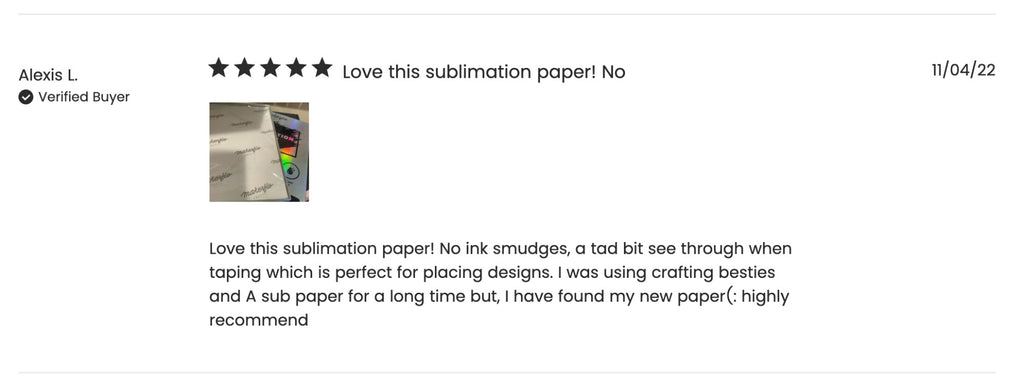 MakerFlo Sublimation Paper Review #1