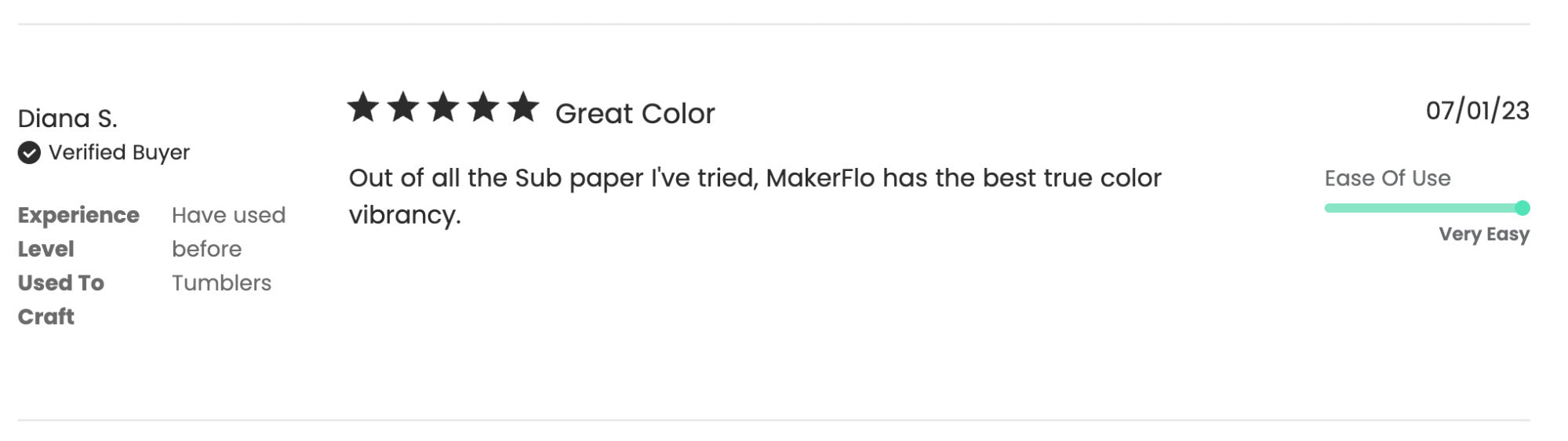 MakerFlo Sublimation Paper Review #3