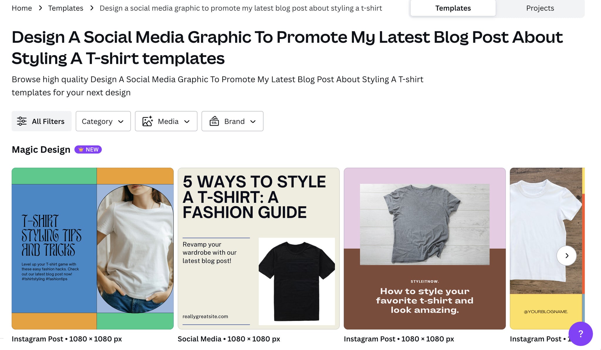 T shirt social media post templates