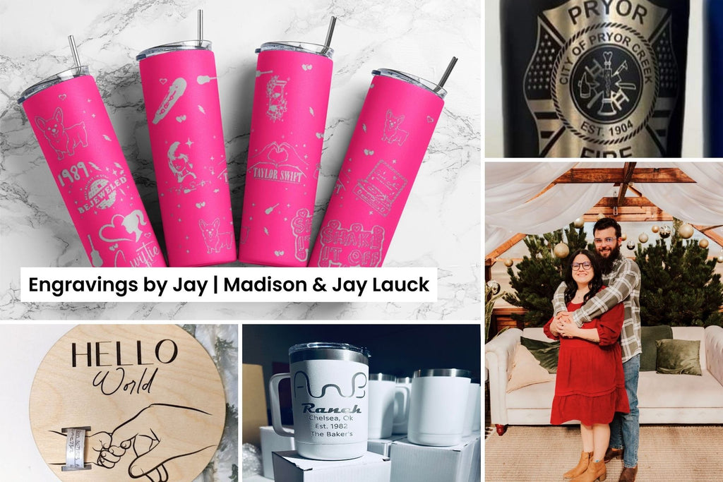 Tumbler Designs by Madison & Jay Lauck of Engravings by Jay