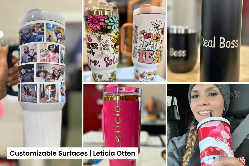 Tumbler Designs by Leticia Otten of Customizable Surfaces