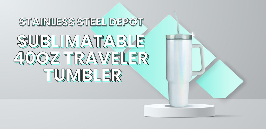 Stainless Steel Depot Sublimatable 40oz Traveler Tumbler