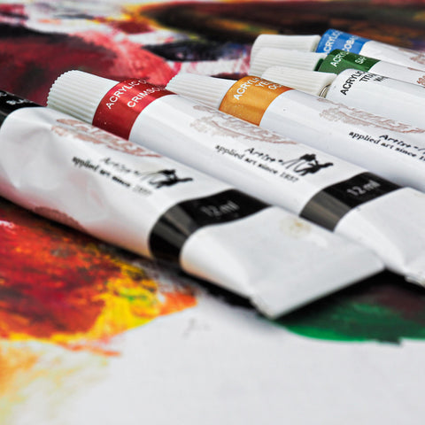 acrylic paint tubes