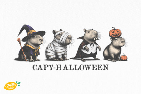 Capy-Halloween Capybara Illustration