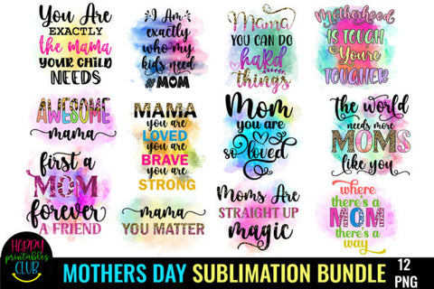 mom quotes sublimation design bundle