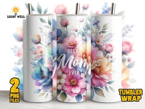 best mom ever pastel tumbler wrap design