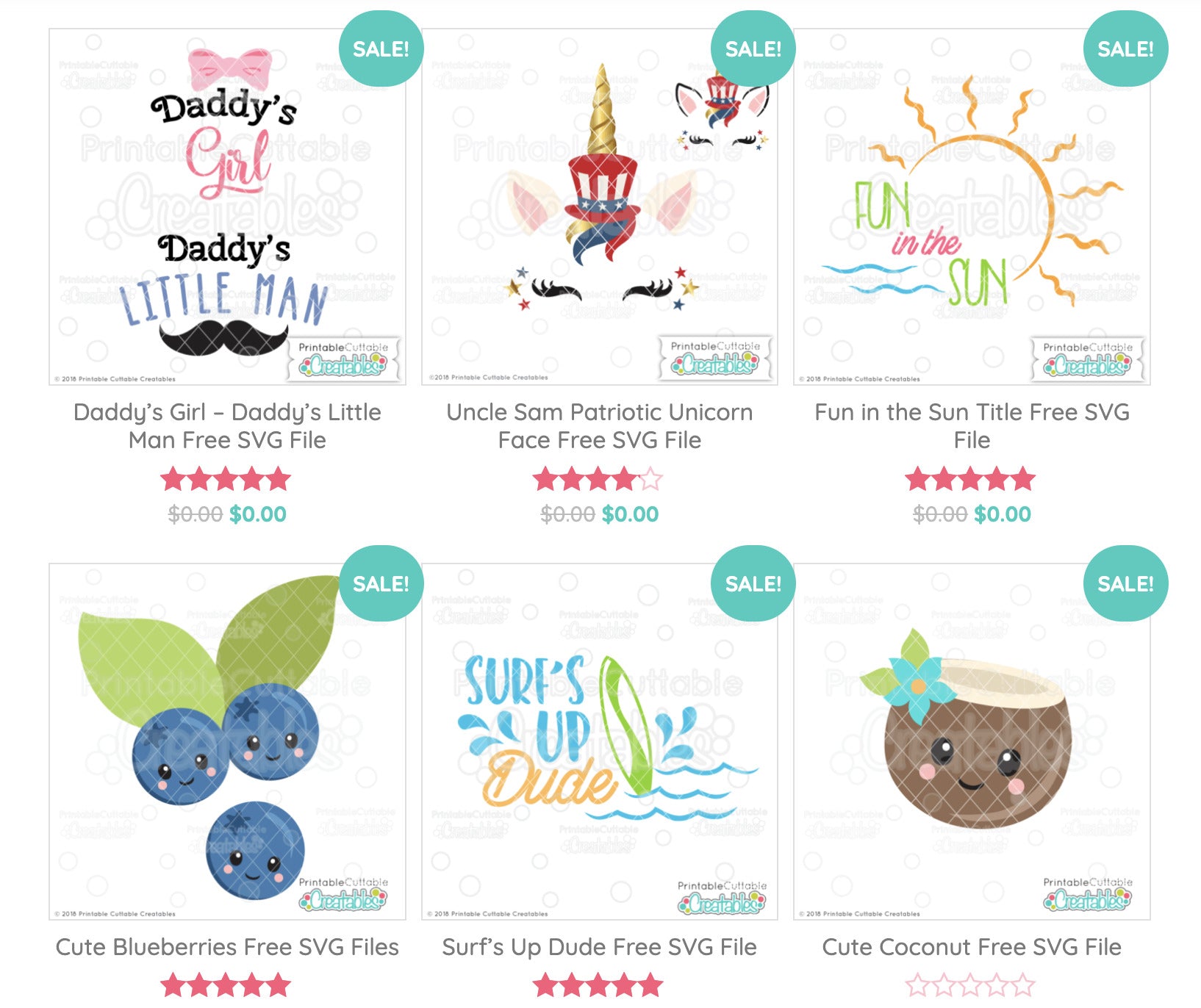 Printable Cuttable Creatables free sublimation designs