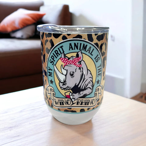 Wino Rhino Sublimated Wine Tumbler