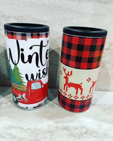 Winter and Holiday Sublimation Designs on Tumblers